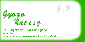 gyozo matisz business card