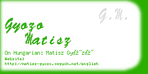 gyozo matisz business card